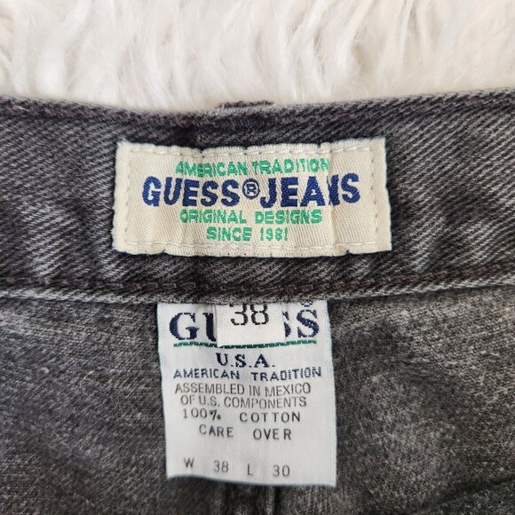 Vintage Guess Jeans American Tradition Black Jeans‎ High Waisted Pleated W36 L29 - Picture 6 of 15